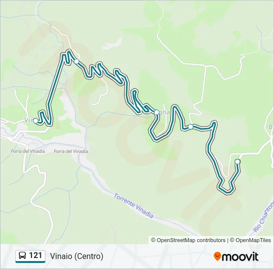 121 Bus Line Map