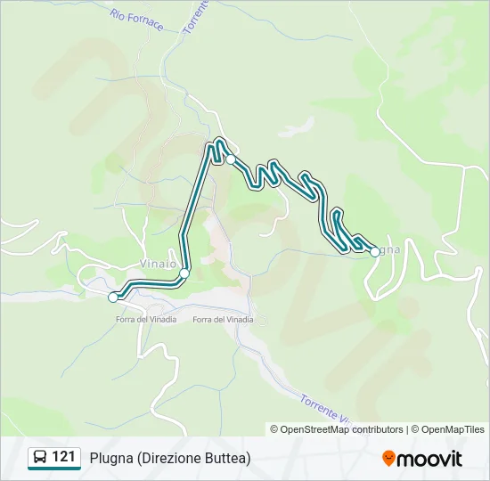 121 Bus Line Map