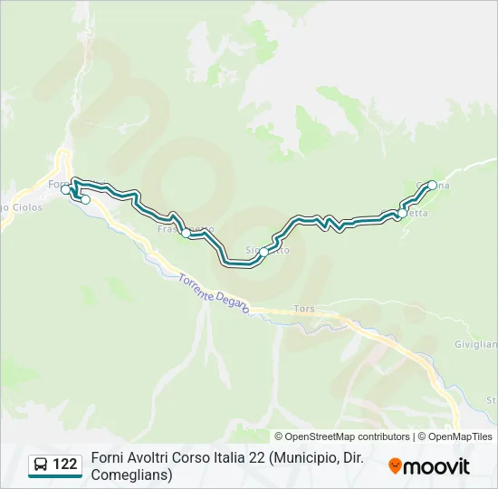 122 Bus Line Map