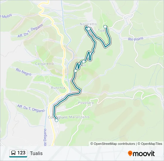 123 Bus Line Map