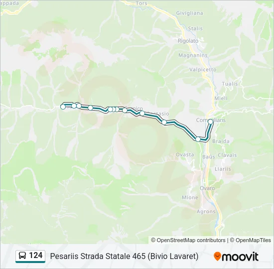 124 Bus Line Map