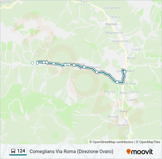 124 Bus Line Map