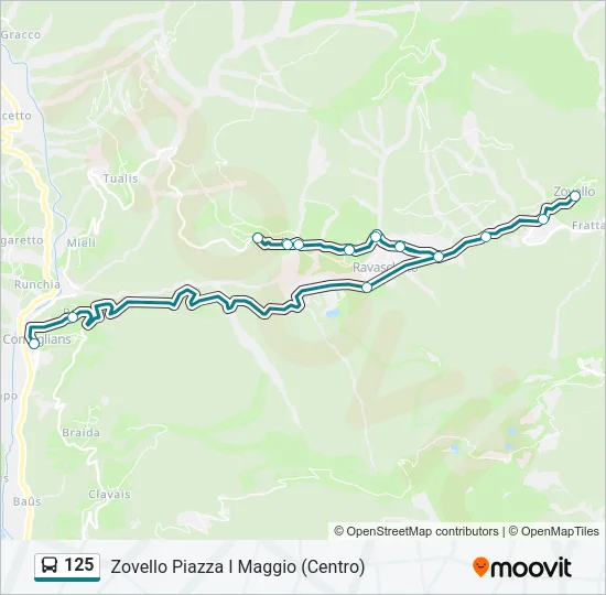 125 Bus Line Map