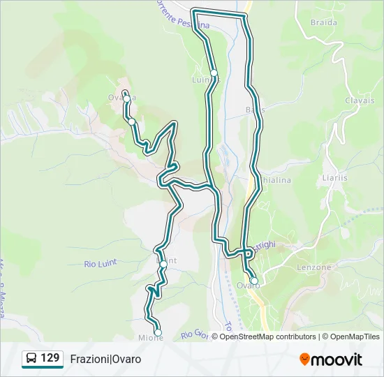 129 Bus Line Map