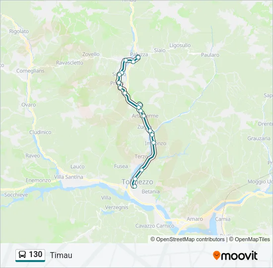 130 Bus Line Map
