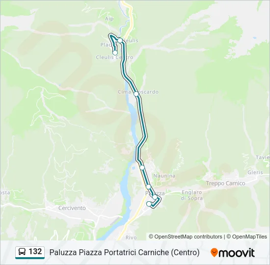 132 Bus Line Map