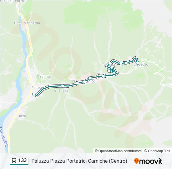 133 Bus Line Map