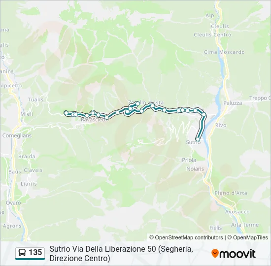 135 Bus Line Map