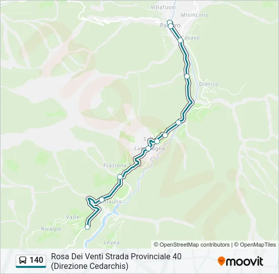140 Bus Line Map