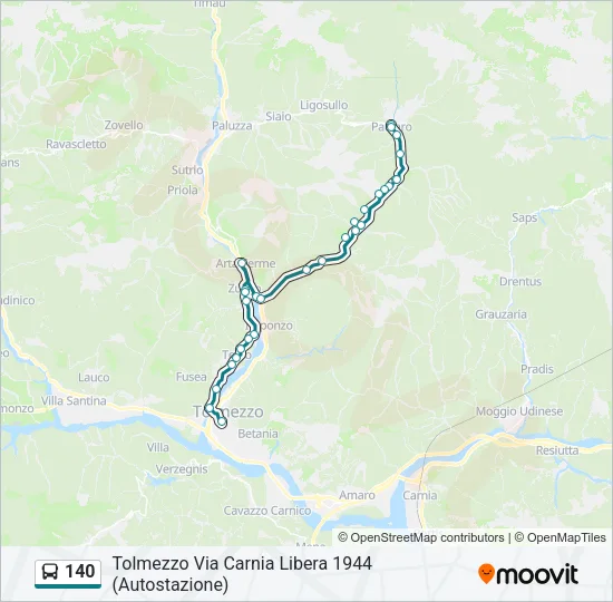 140 Bus Line Map