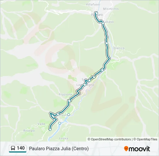 140 Bus Line Map