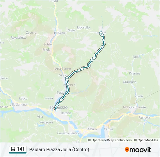 141 Bus Line Map