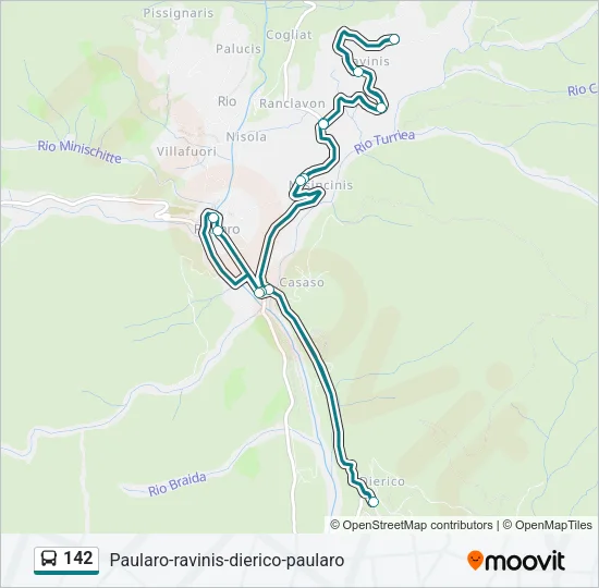 142 Bus Line Map