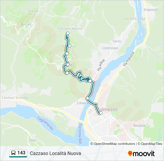 143 Bus Line Map