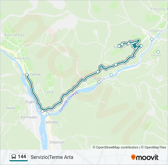 144 Bus Line Map