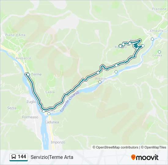 144 Bus Line Map