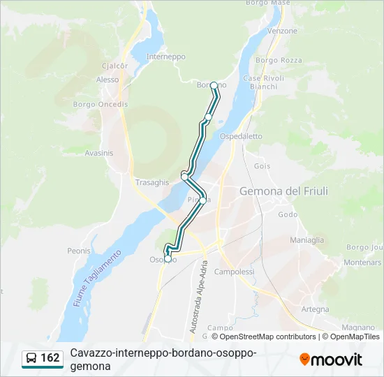 162 Bus Line Map