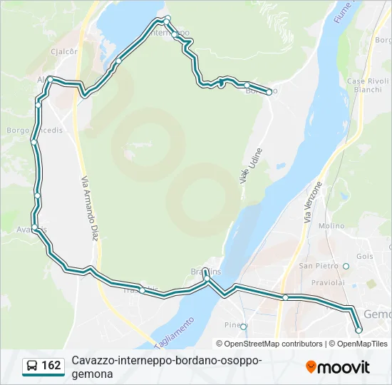 162 Bus Line Map