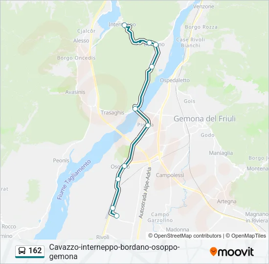 162 Bus Line Map