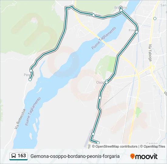 163 Bus Line Map