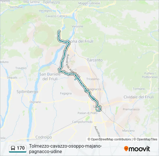 170 Bus Line Map