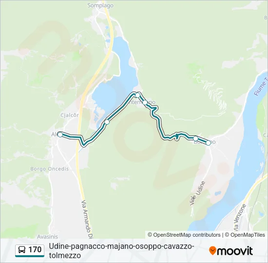 170 Bus Line Map