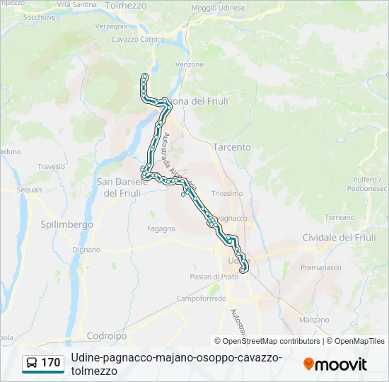 170 Bus Line Map