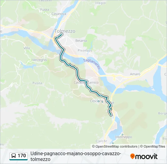170 Bus Line Map