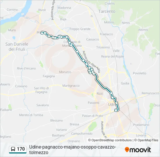 170 Bus Line Map