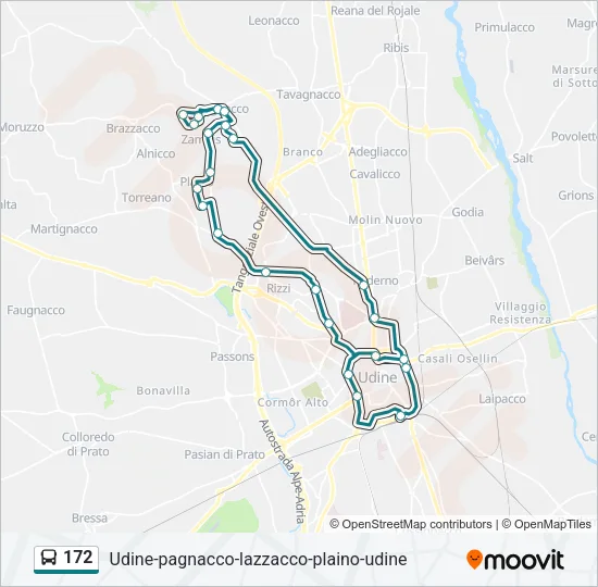172 Bus Line Map