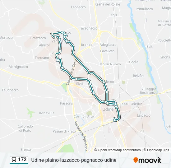 172 Bus Line Map