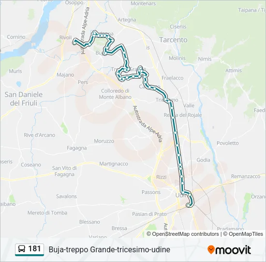 181 Bus Line Map