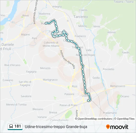 181 Bus Line Map