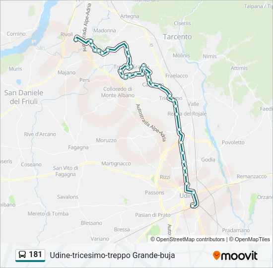 181 Bus Line Map