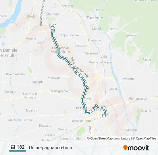 182 Bus Line Map
