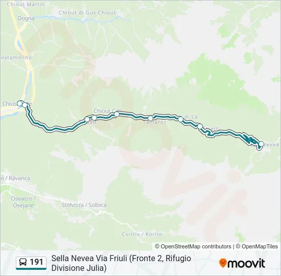 191 Bus Line Map