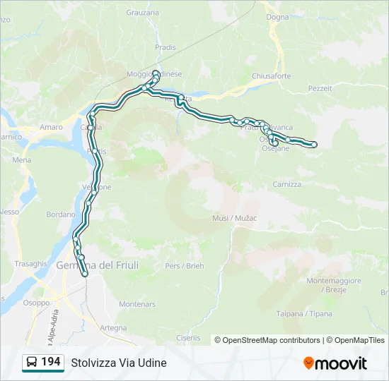 194 Bus Line Map