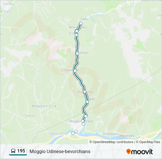195 Bus Line Map