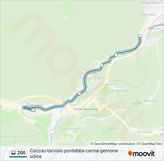 200 Bus Line Map