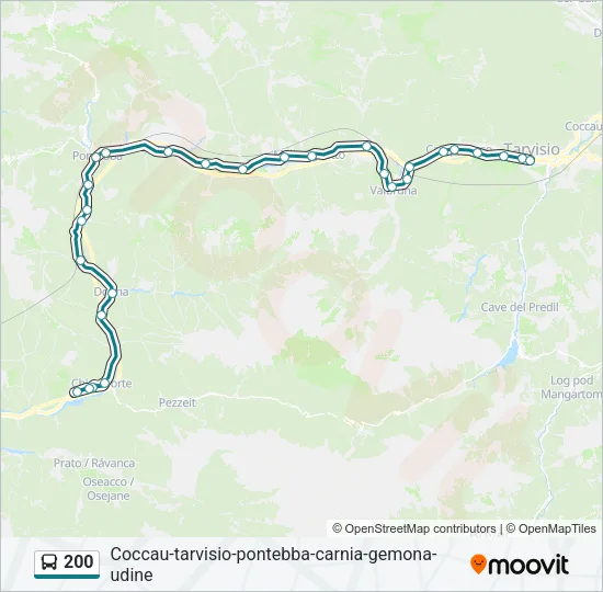 200 Bus Line Map