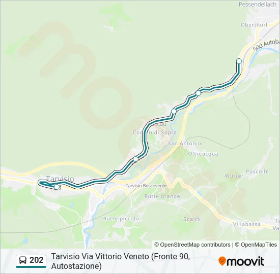 202 Bus Line Map