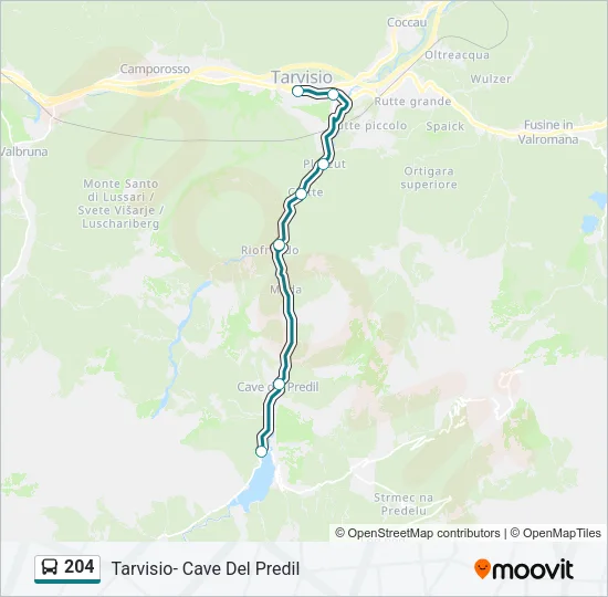 204 Bus Line Map