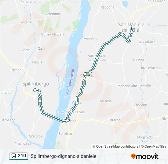 210 Bus Line Map