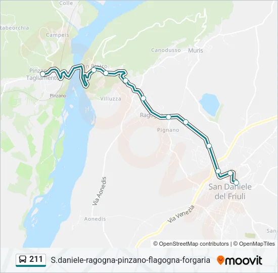 211 Bus Line Map