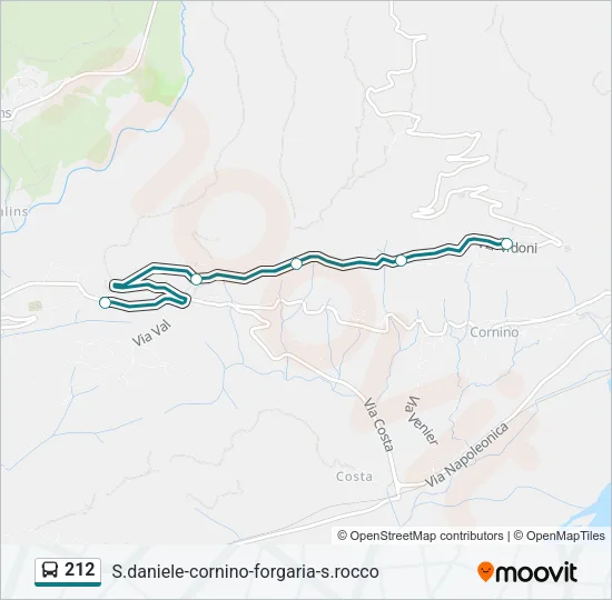 212 Bus Line Map