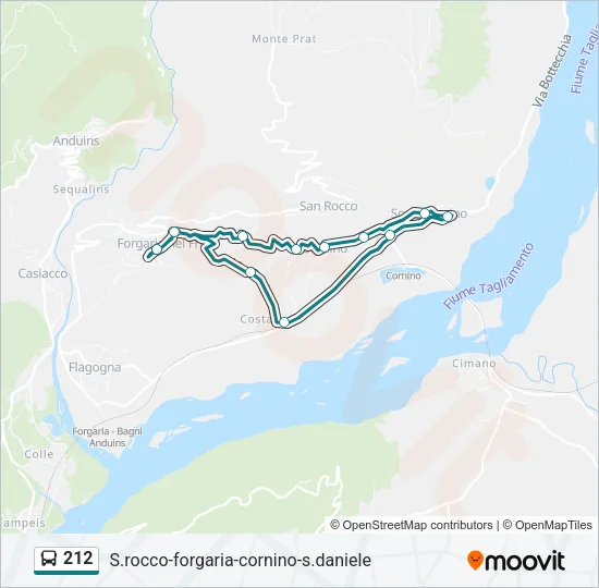 212 Bus Line Map