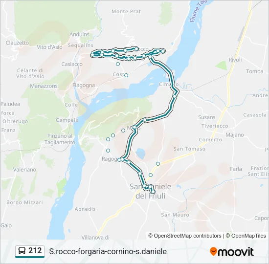 212 Bus Line Map