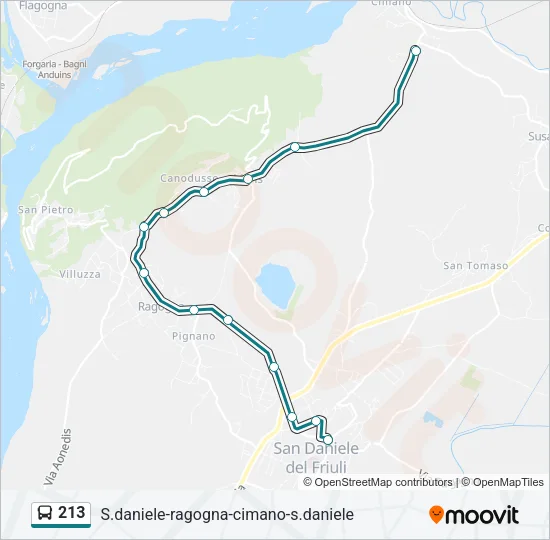 213 Bus Line Map