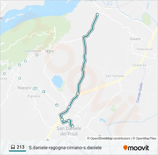 213 Bus Line Map