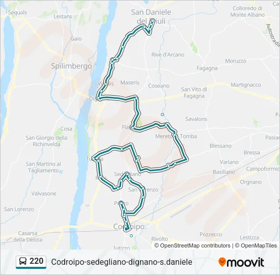 220 Bus Line Map